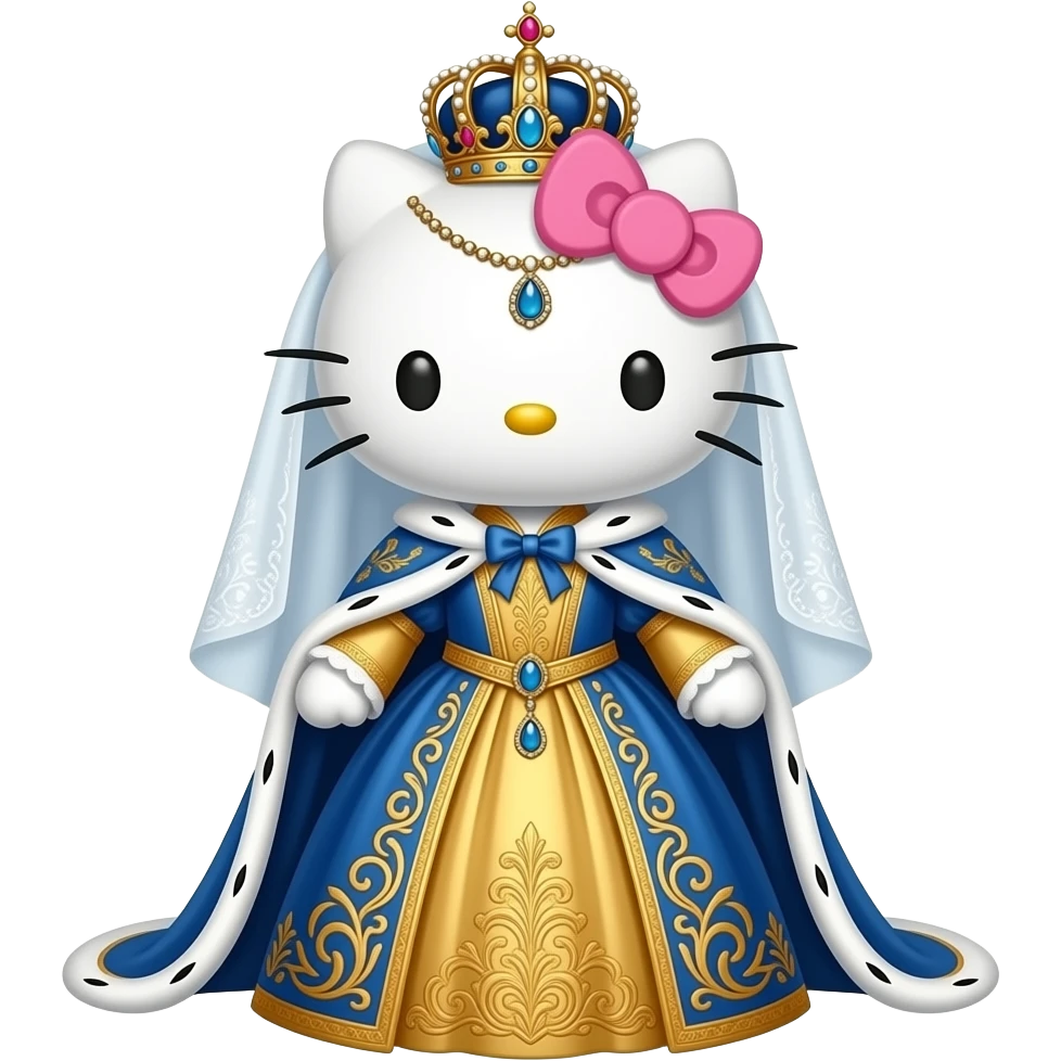 hello kitty disfrazada de anastasia Romanov emoji