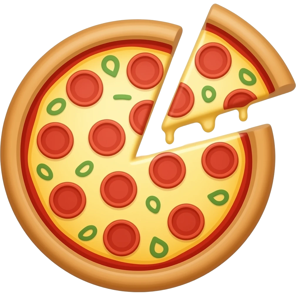 pizza with a slice slide out emoji