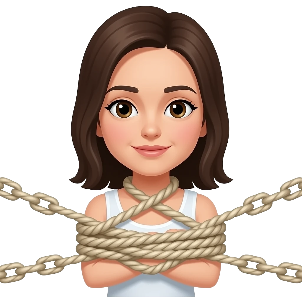 Women strangling herself emoji