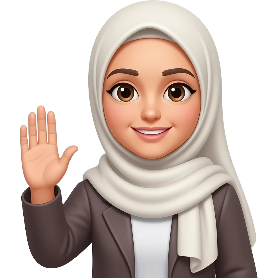 Hijabi woman + Salam emoji