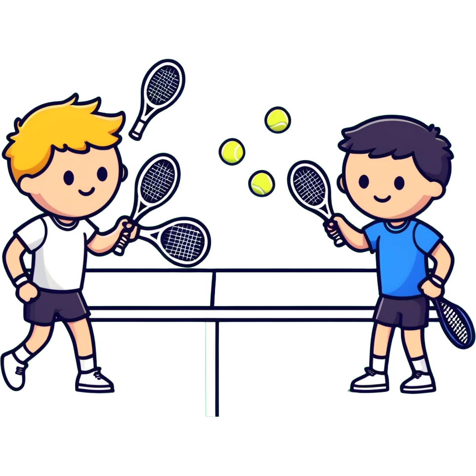 tennis showdown with friends emoji