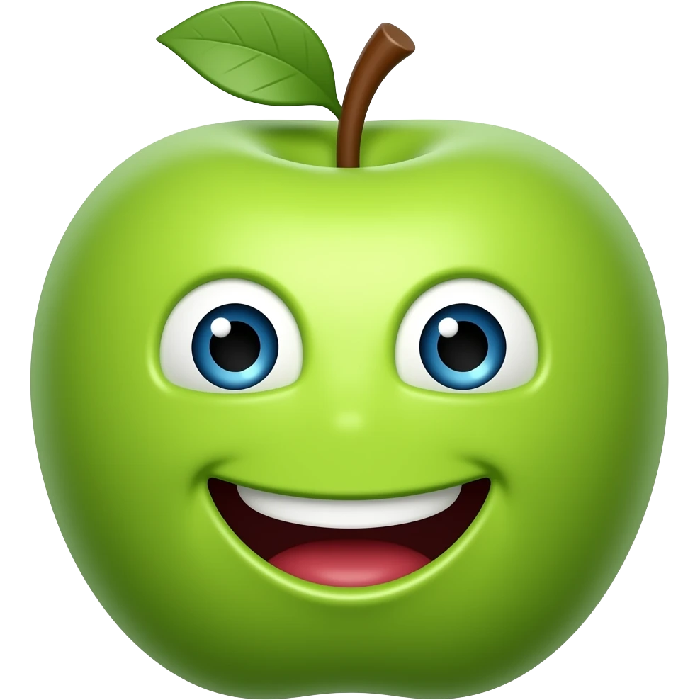 emoji  feliz que la car÷eta sea verde manzana emoji