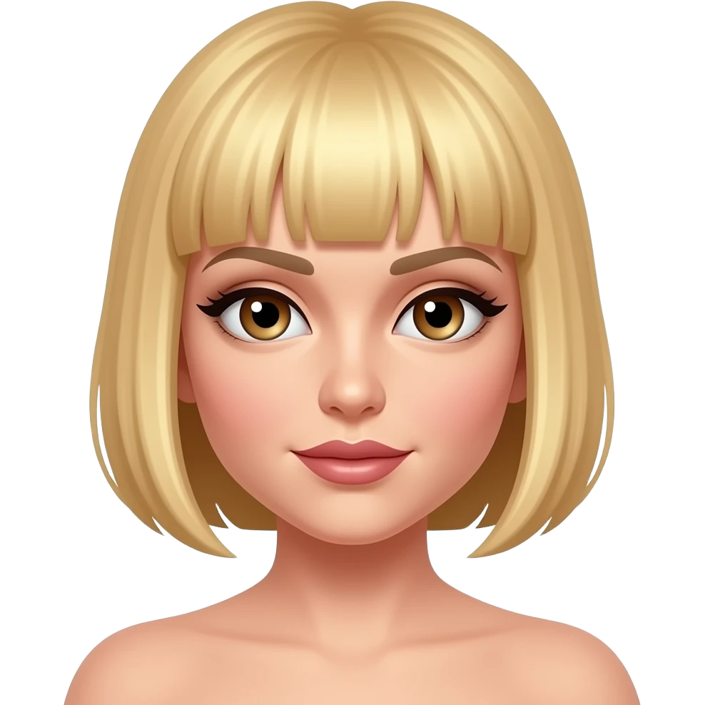 Bdsm dominatrix blonde short hair brown eyes emoji