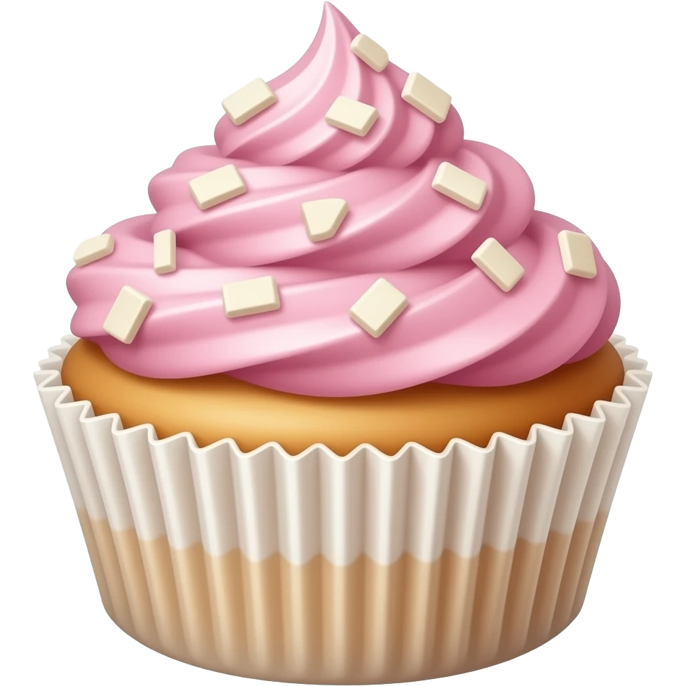Cupcake with pink icing emoji