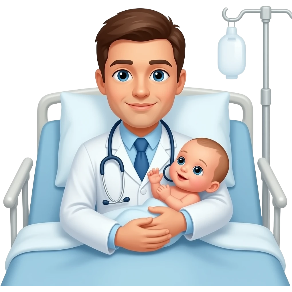 Новорожденный на приеме у врача emoji