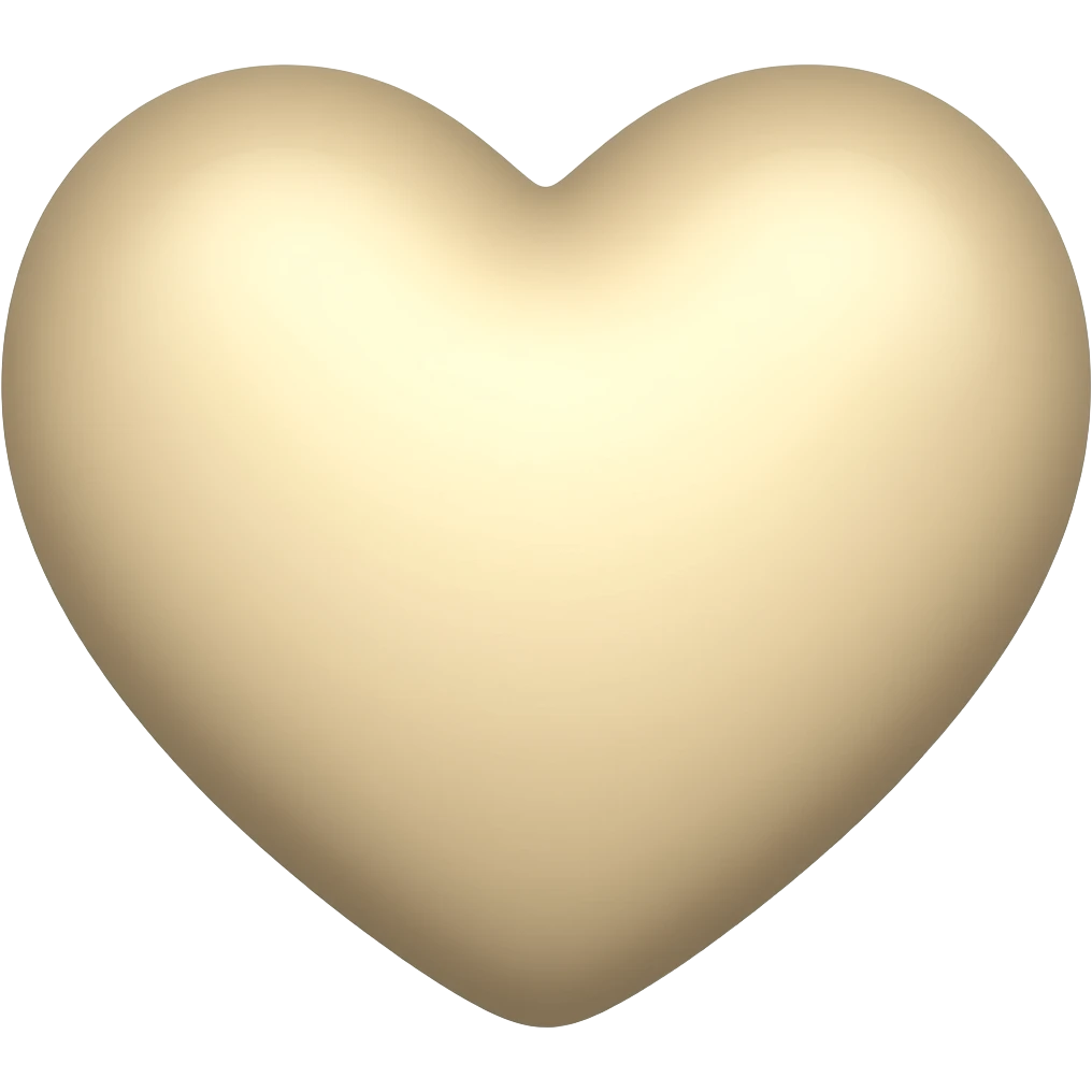 beige love emoji