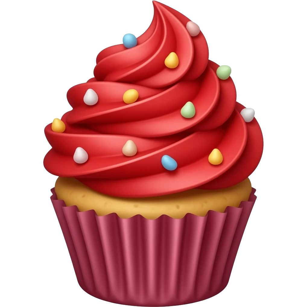 Cosmic cupcake red emoji