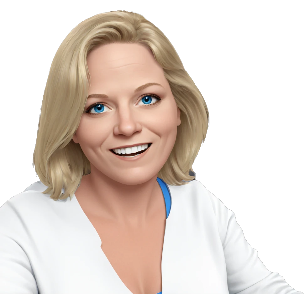 smiling girl with blue eyes emoji