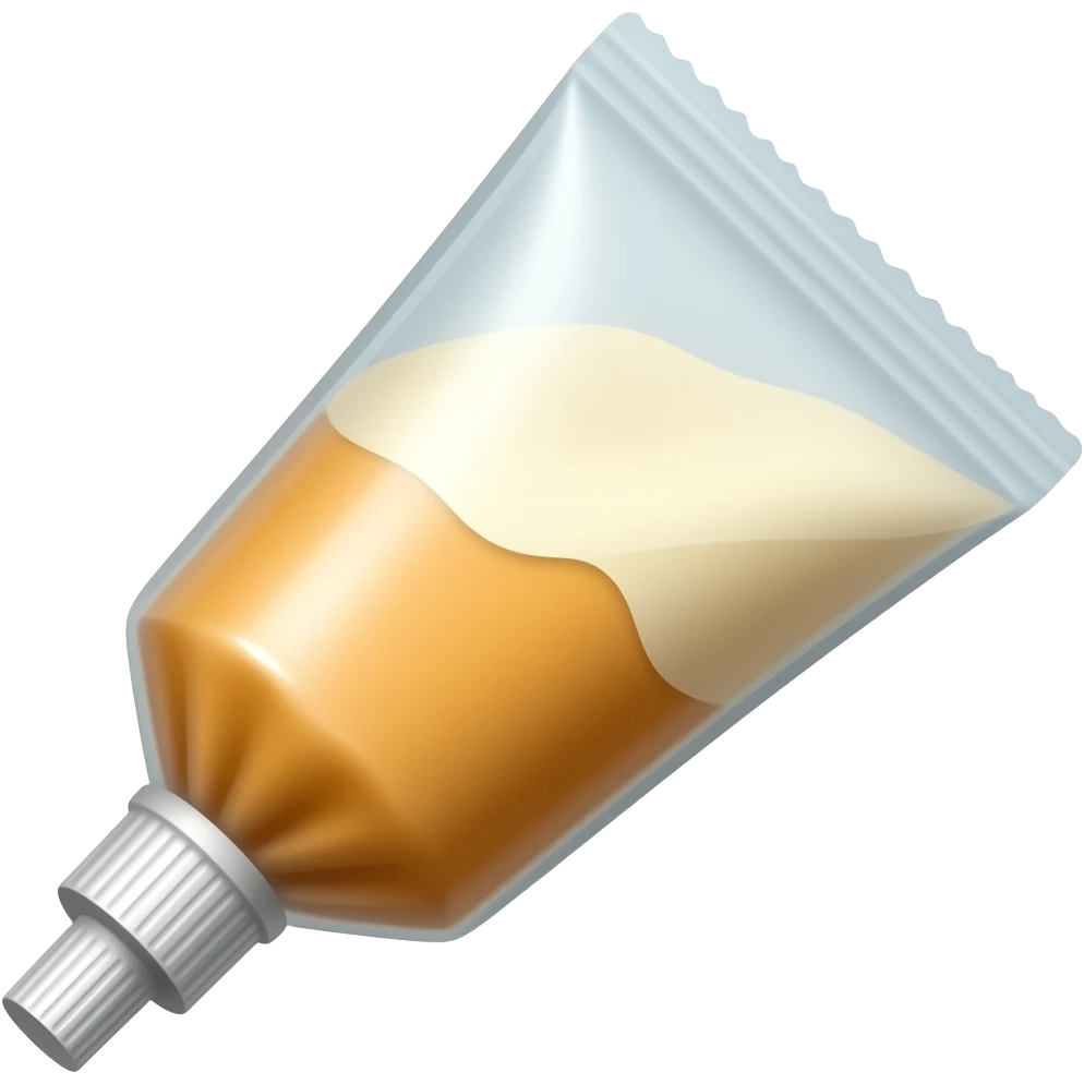 piping bag emoji of plastic with filling inside for baking emoji