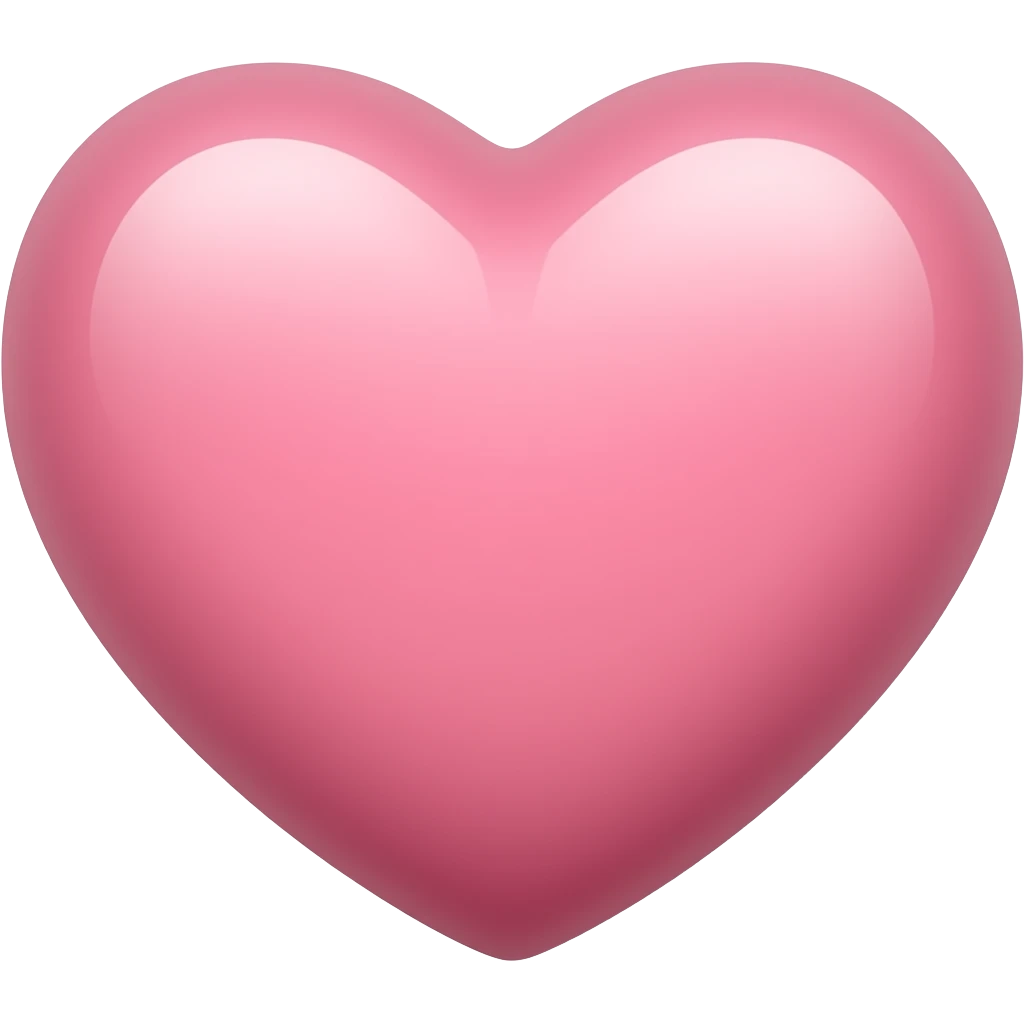 Light rose heart emoji