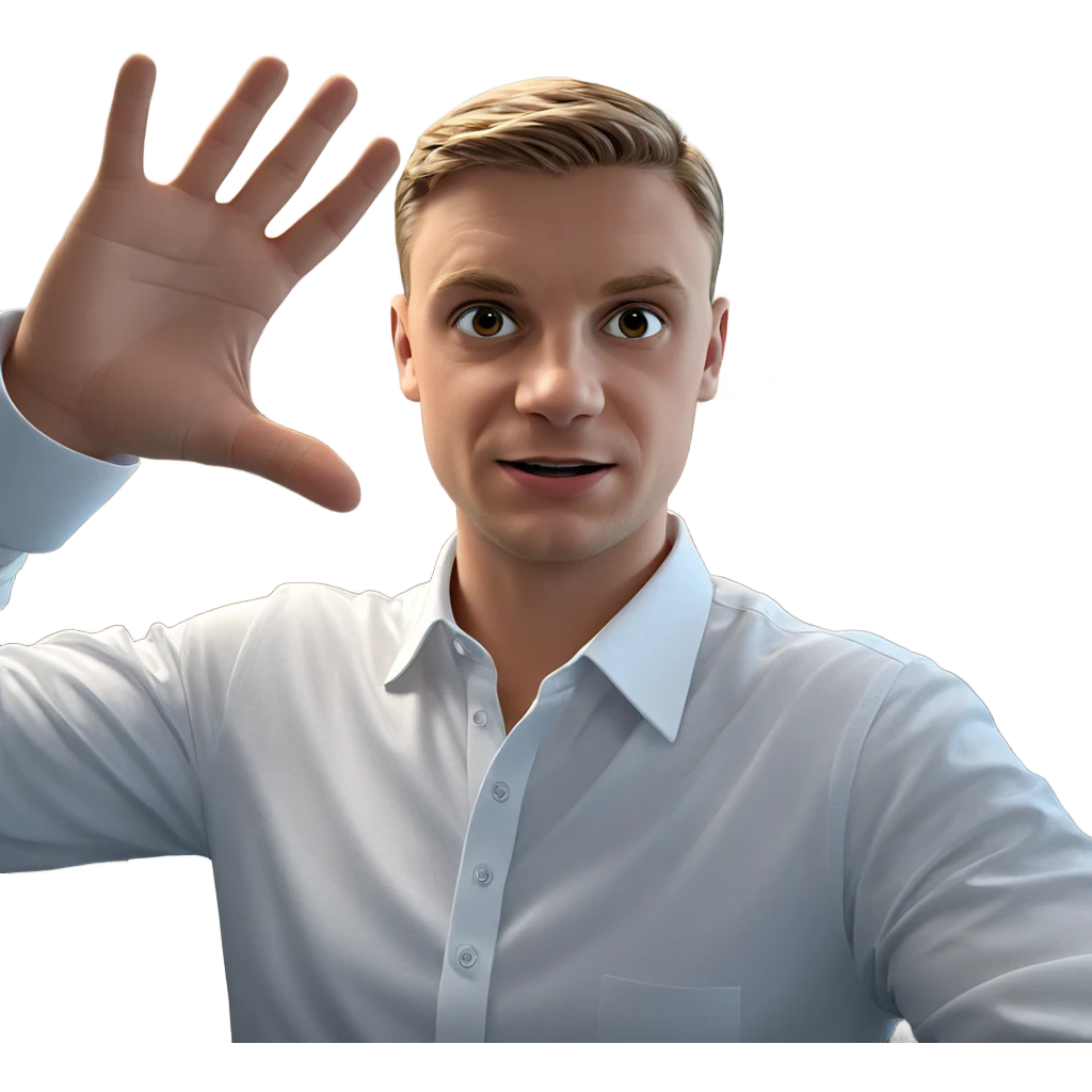 boy in white shirt indoors emoji