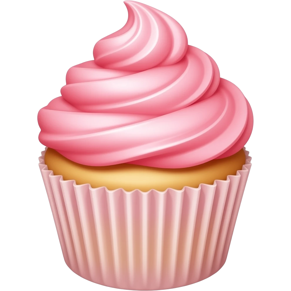 Cupcake with pink icing emoji