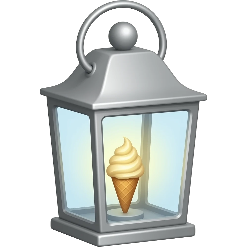 Lantern ice cream emoji