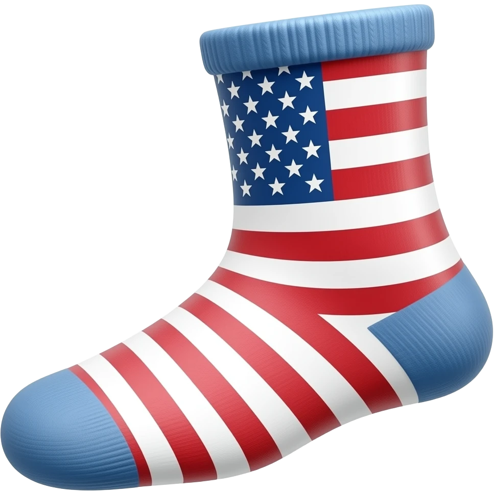 american flag socks emoji