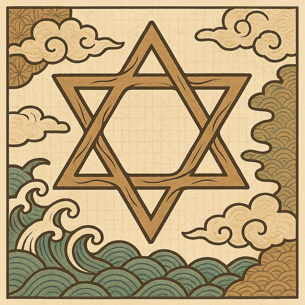 Star of David on transparent background emoji