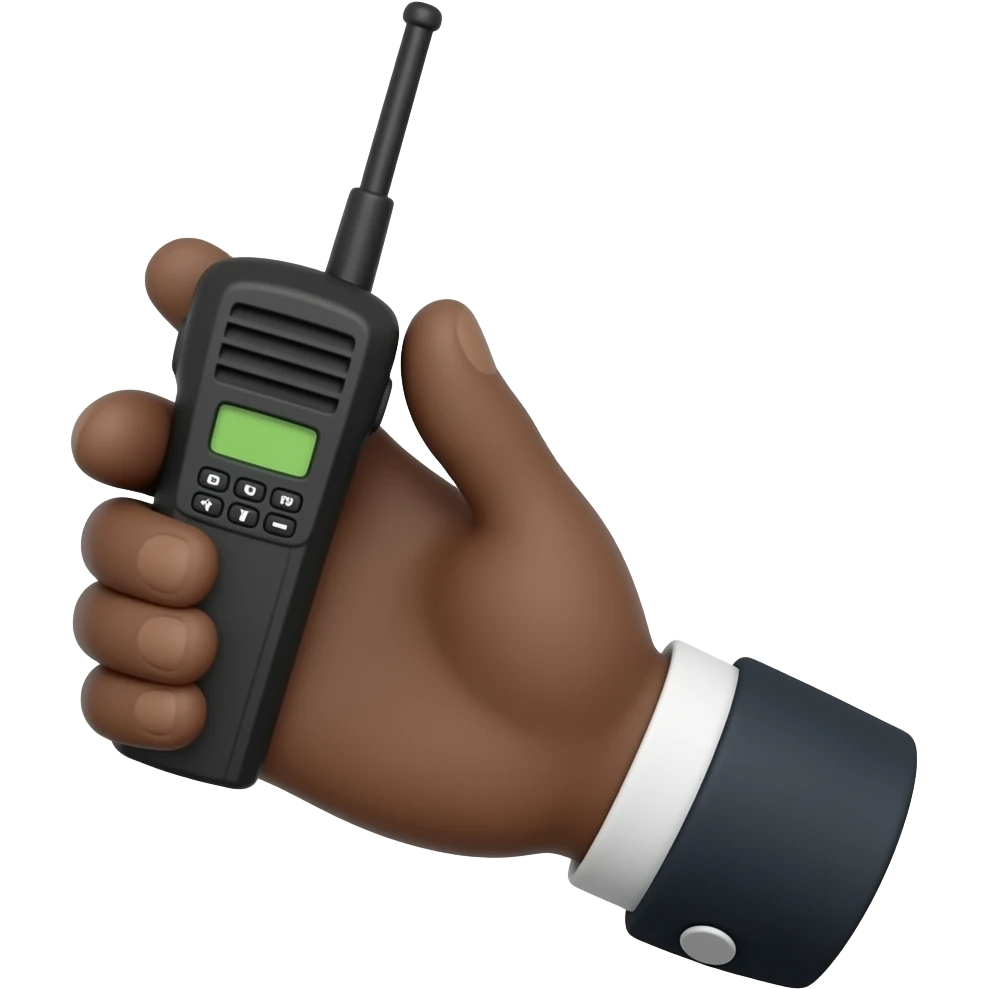 BLAK HAND HELD TWO WAY RADIO emoji