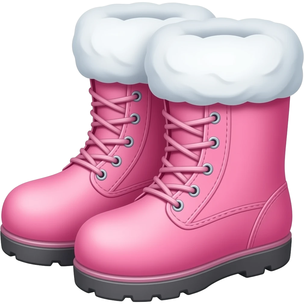 Pink snow boots emoji
