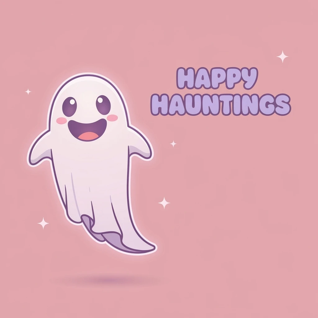 pastel horror banner, cute, expressive, minimal, variation 1 emoji