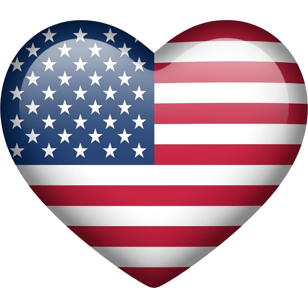 United States of America heart flag emoji