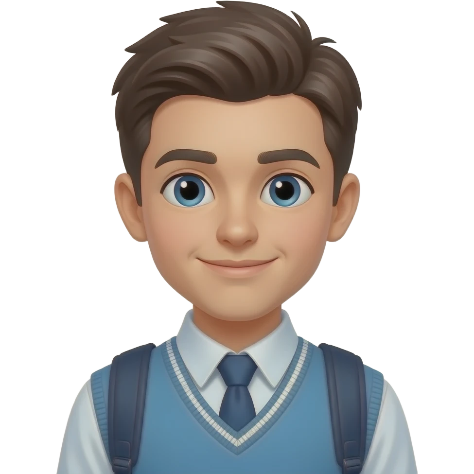 handsome  young student emoji