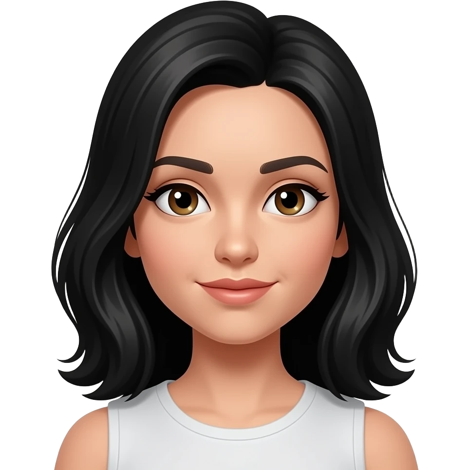 woman black hair emoji