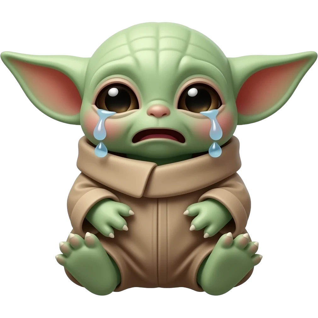 baby yoda crying sobbing emoji