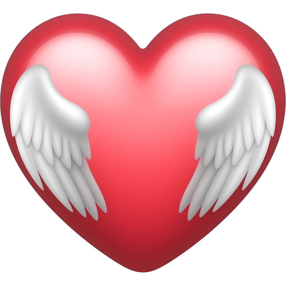 Heart wings emoji