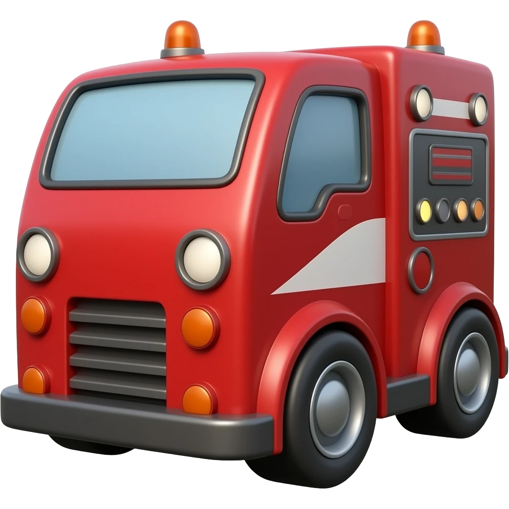 red machine on wheels emoji