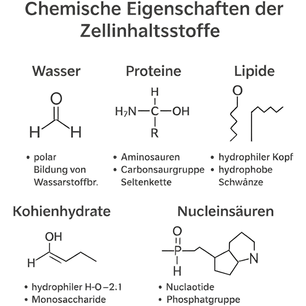Chemische Eigenschaften der Zellinhaltsstoffe emoji