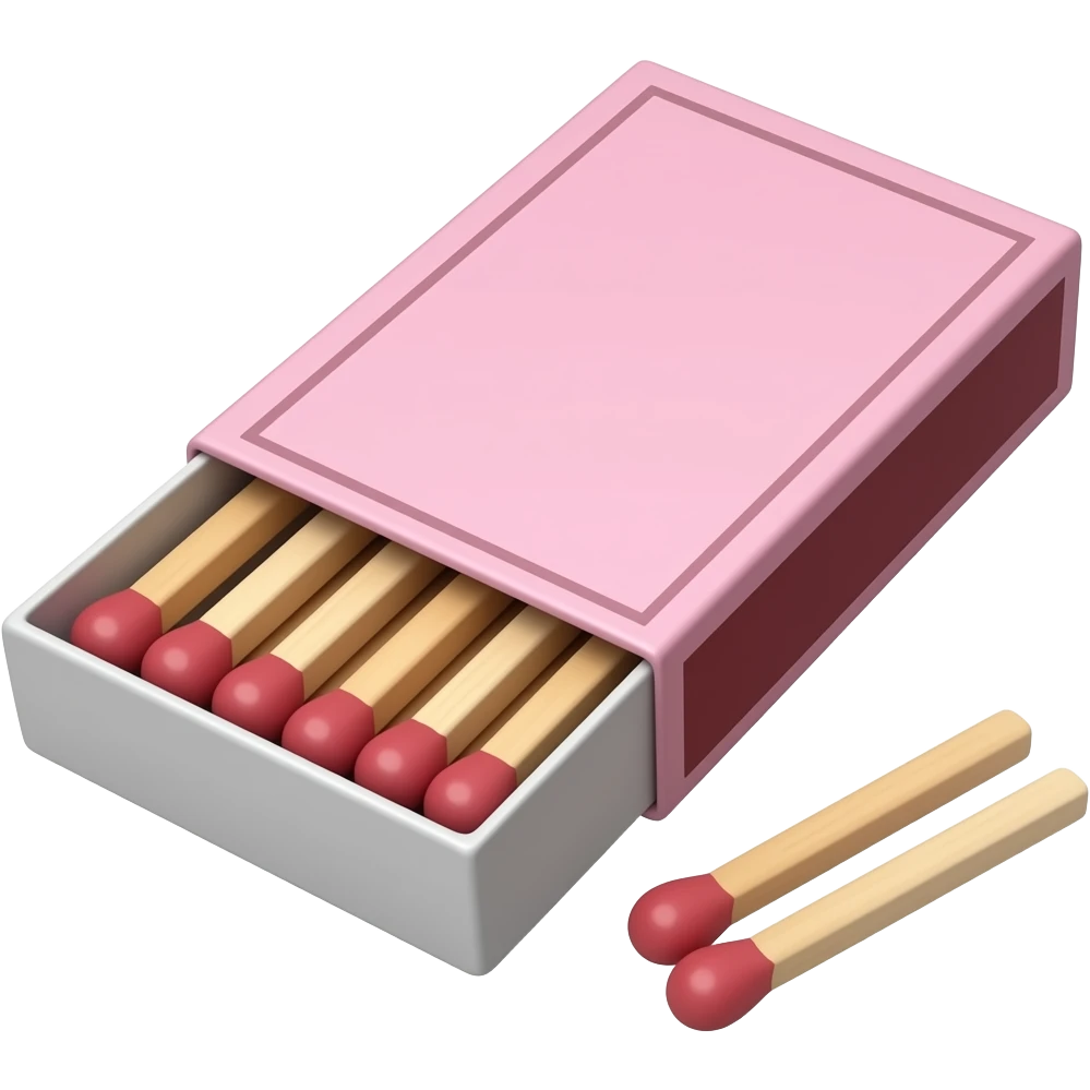 box of match sticks with pink box emoji