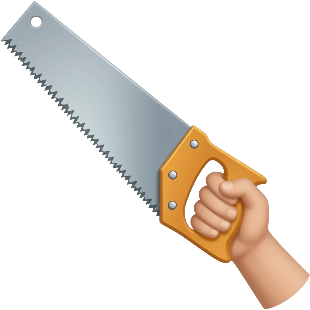 hand saw emoji