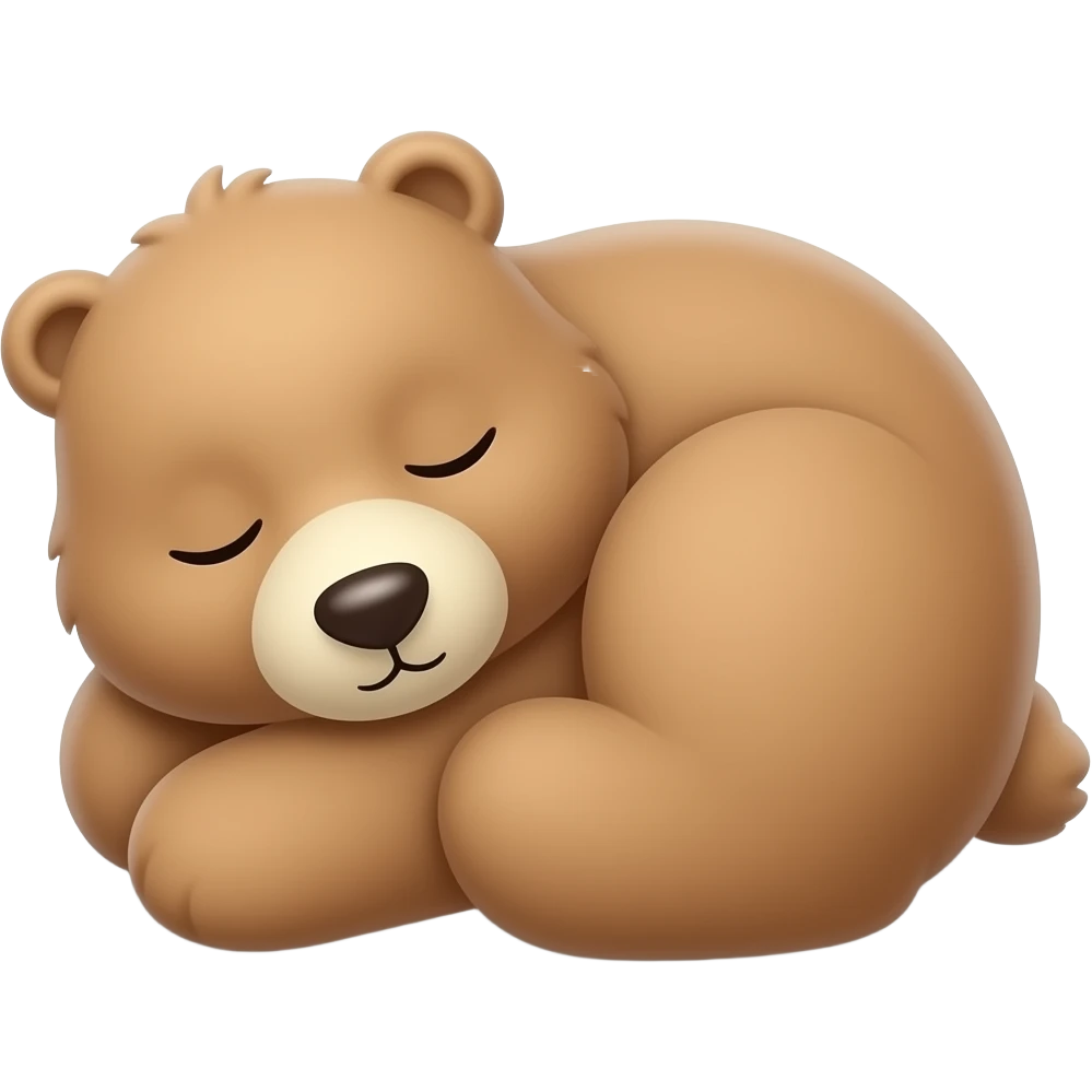 Cute Sleeping bear cub emoji