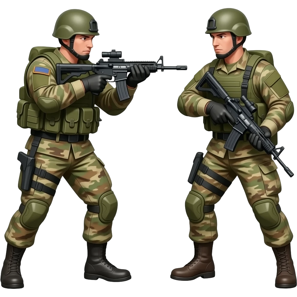 Soldiers fight only combatants. emoji