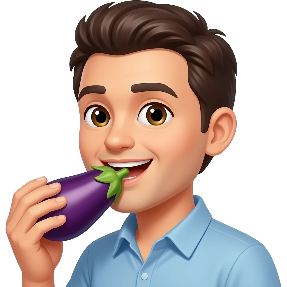 Eating Eggplant emoji emoji