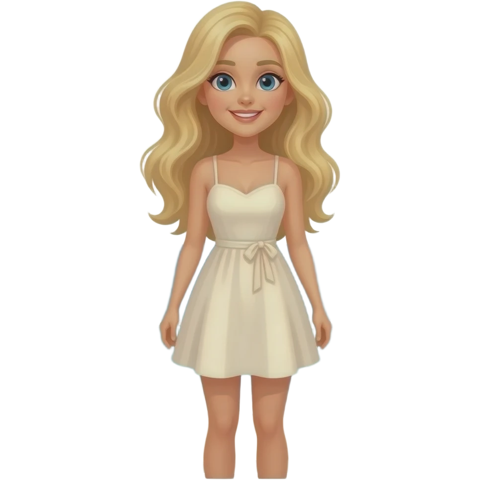 Blonde girlfriend at the beach oth emoji