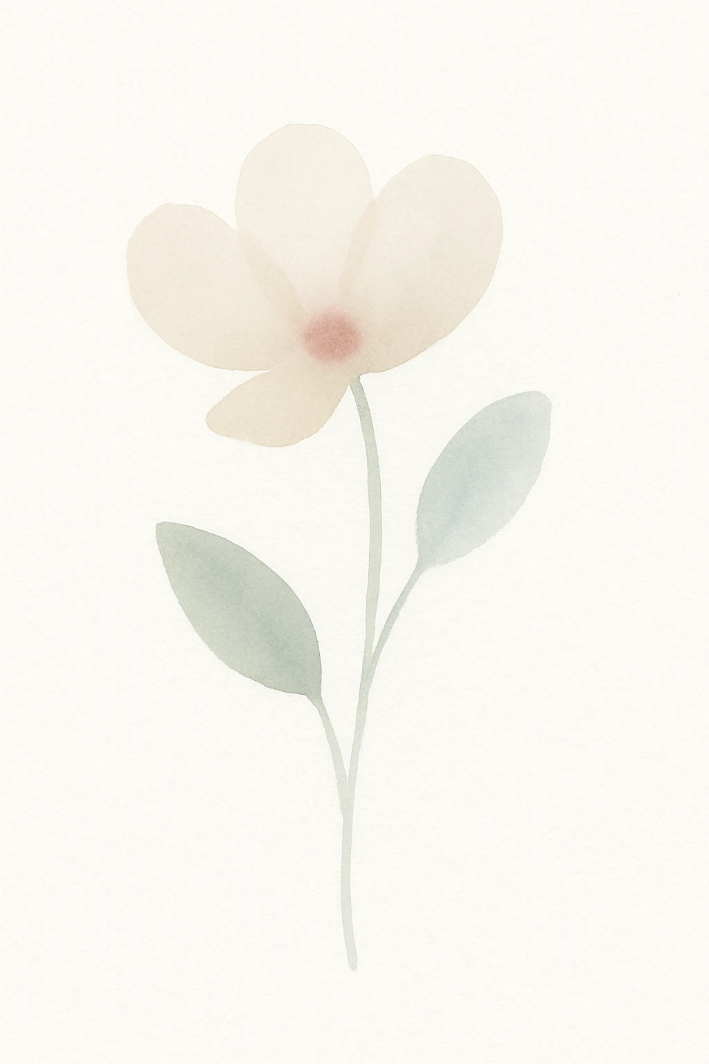 a single flower, watercolor art style emoji