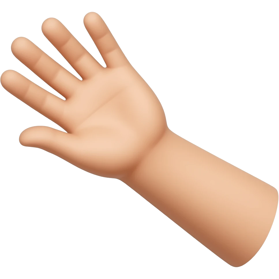 emoji ganzer arm geste offene hand, kein körper emoji