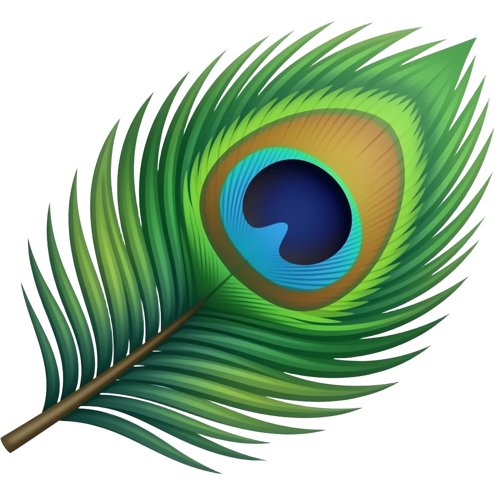 Make feather of peacock emoji