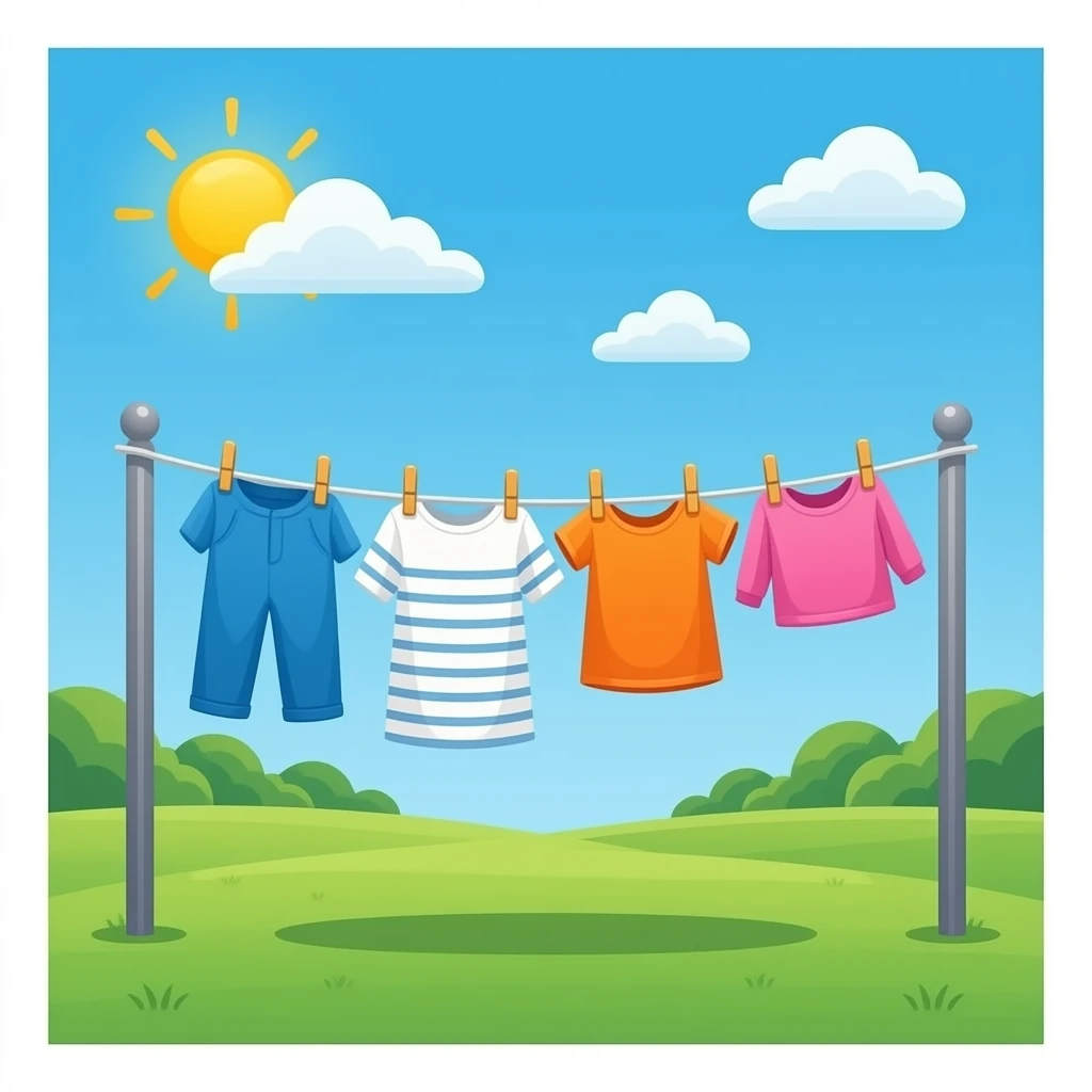 australian washing line with clothes hanging emoji