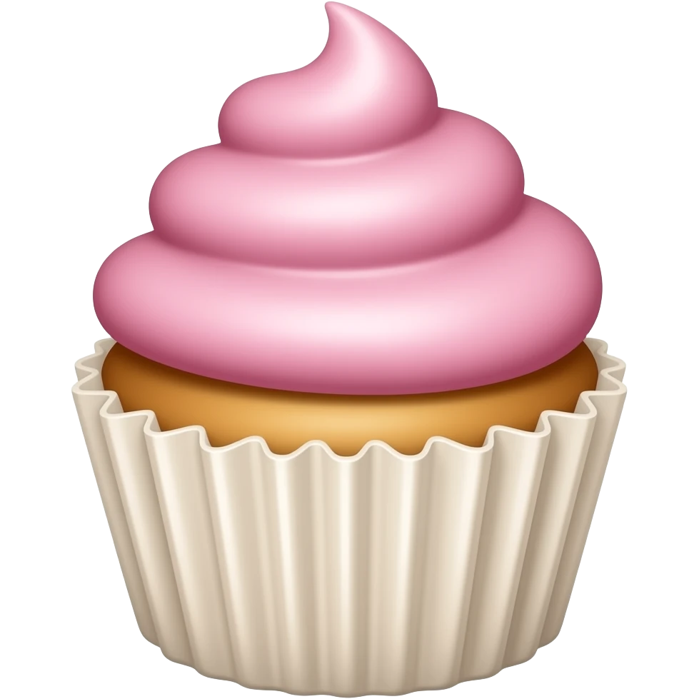 Cupcake with pink icing emoji
