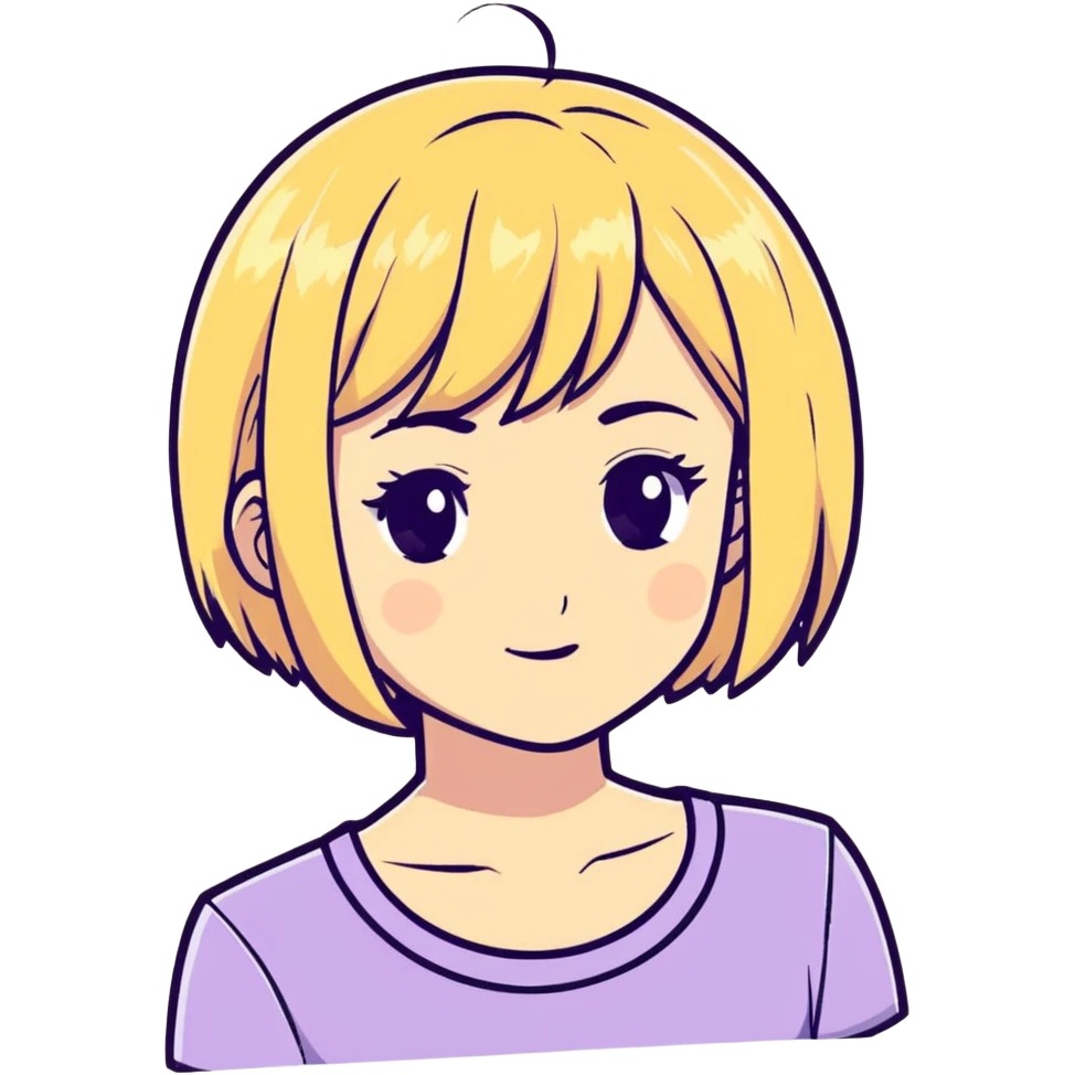 girl with short blonde hair emoji