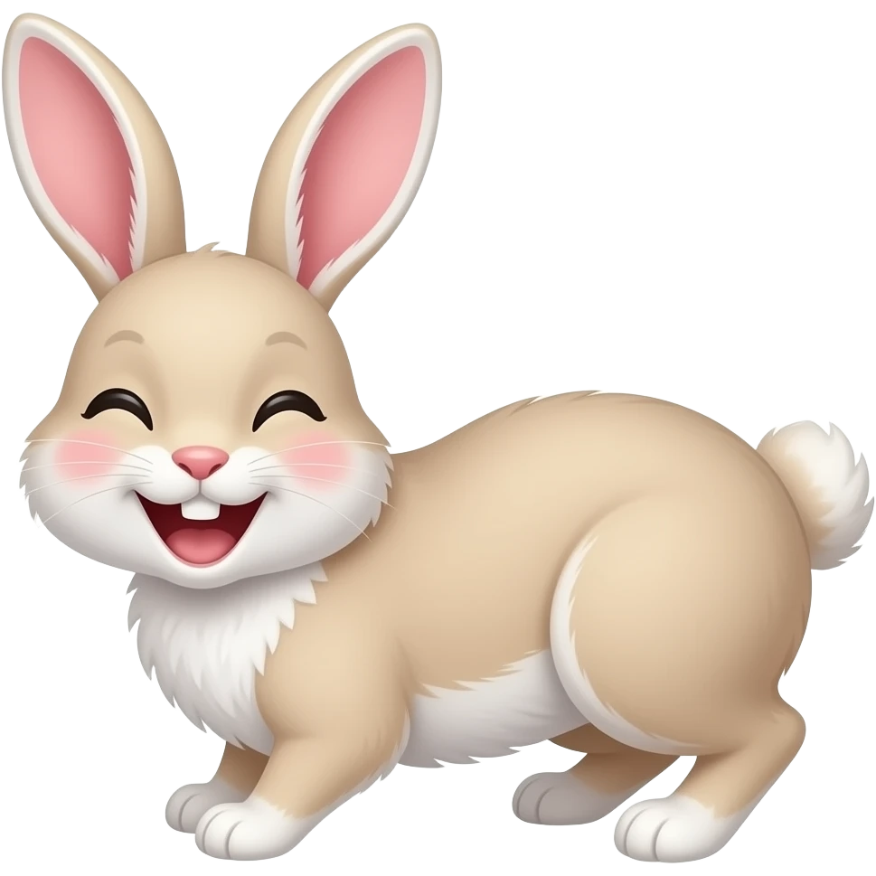 bunny rabbit laughing emoji