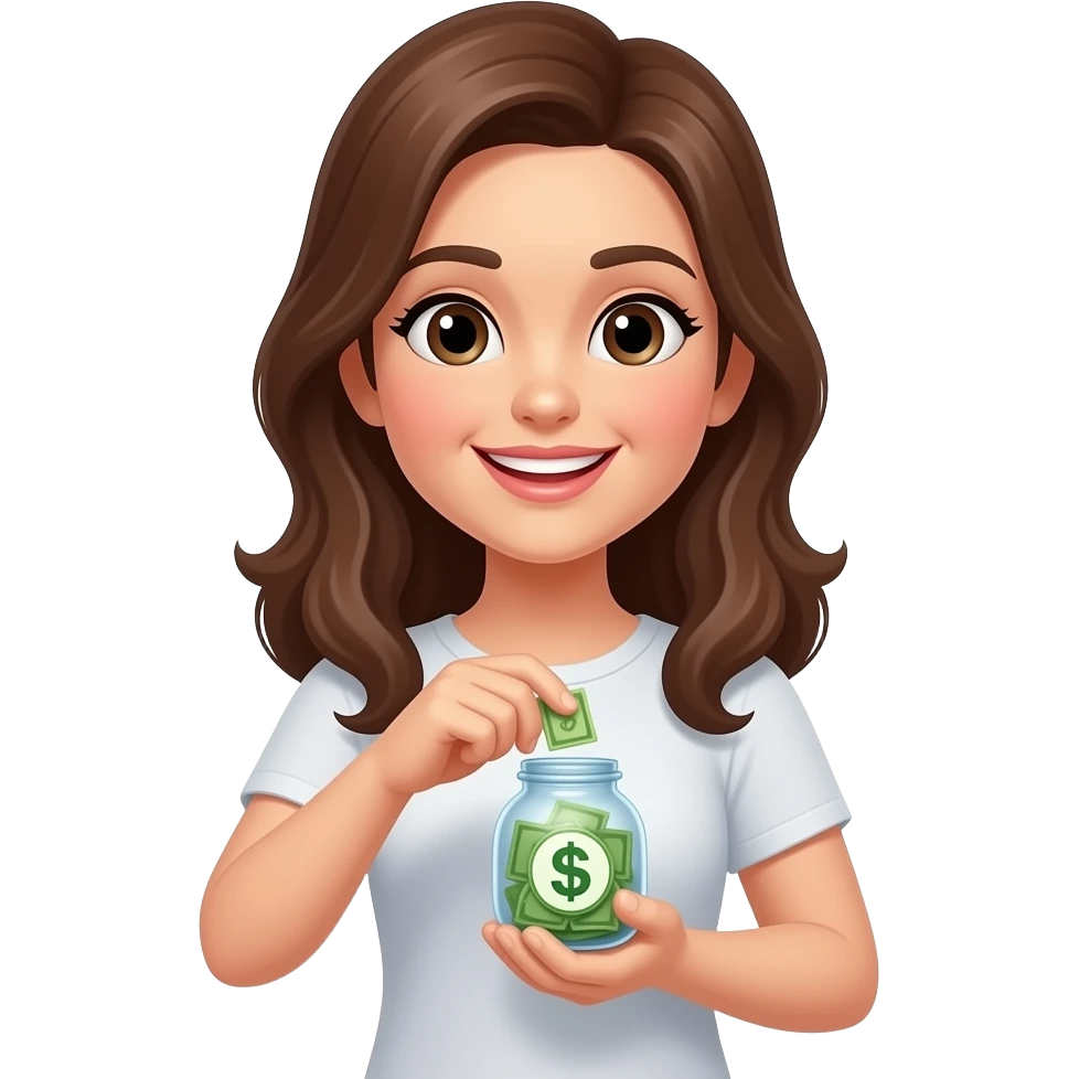 female saving money emoji