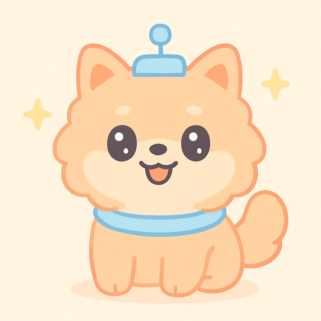 excited AI pomeranian emoji