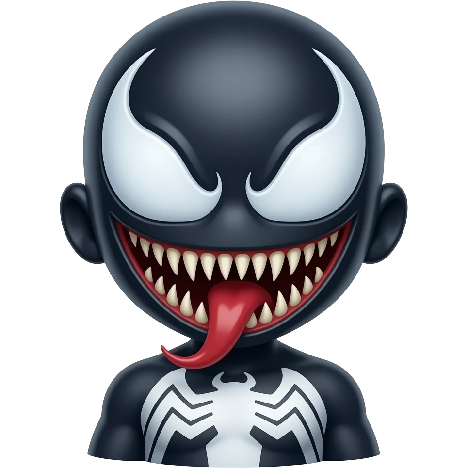 venom chibi upper body emoji