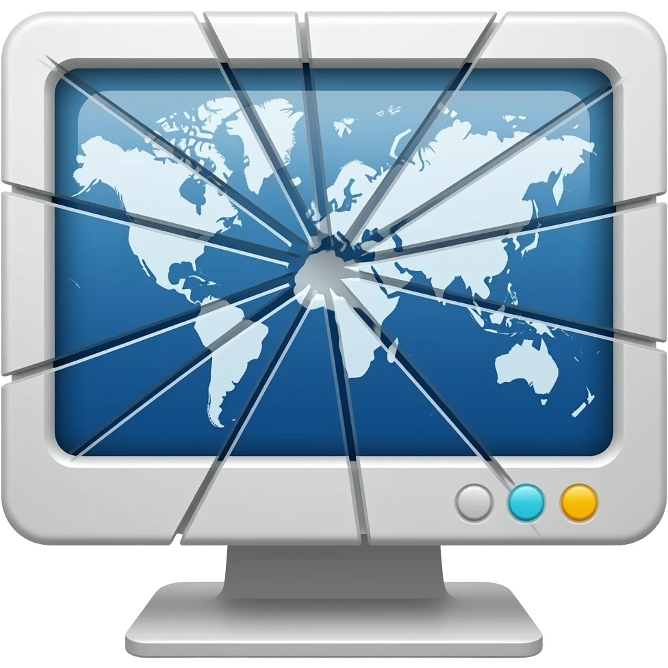 Make a broken computer emoji