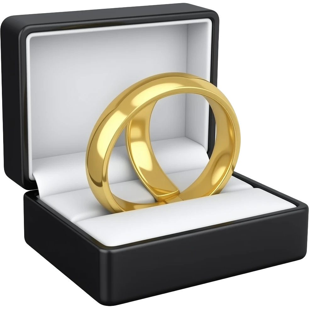 Wedding bands in black box emoji