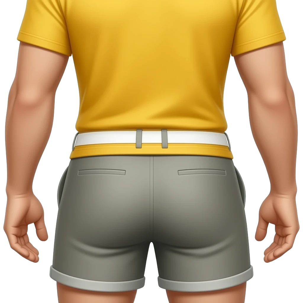 male yellow emoji showing his butt emoji