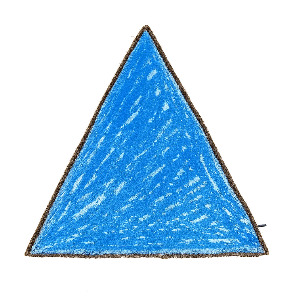 blue triangle illustration style emoji