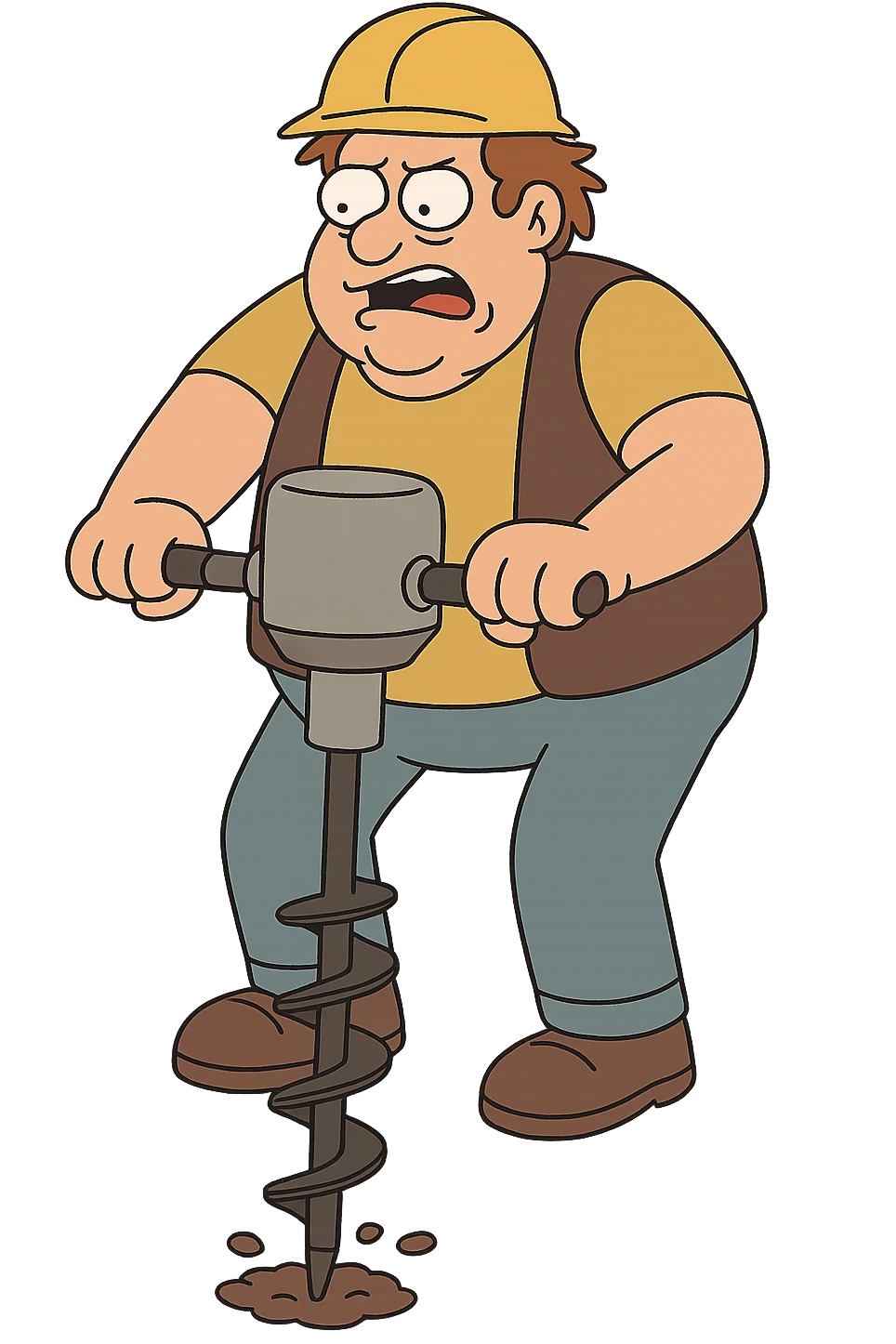 hollow stem auger drilling, transparent background emoji